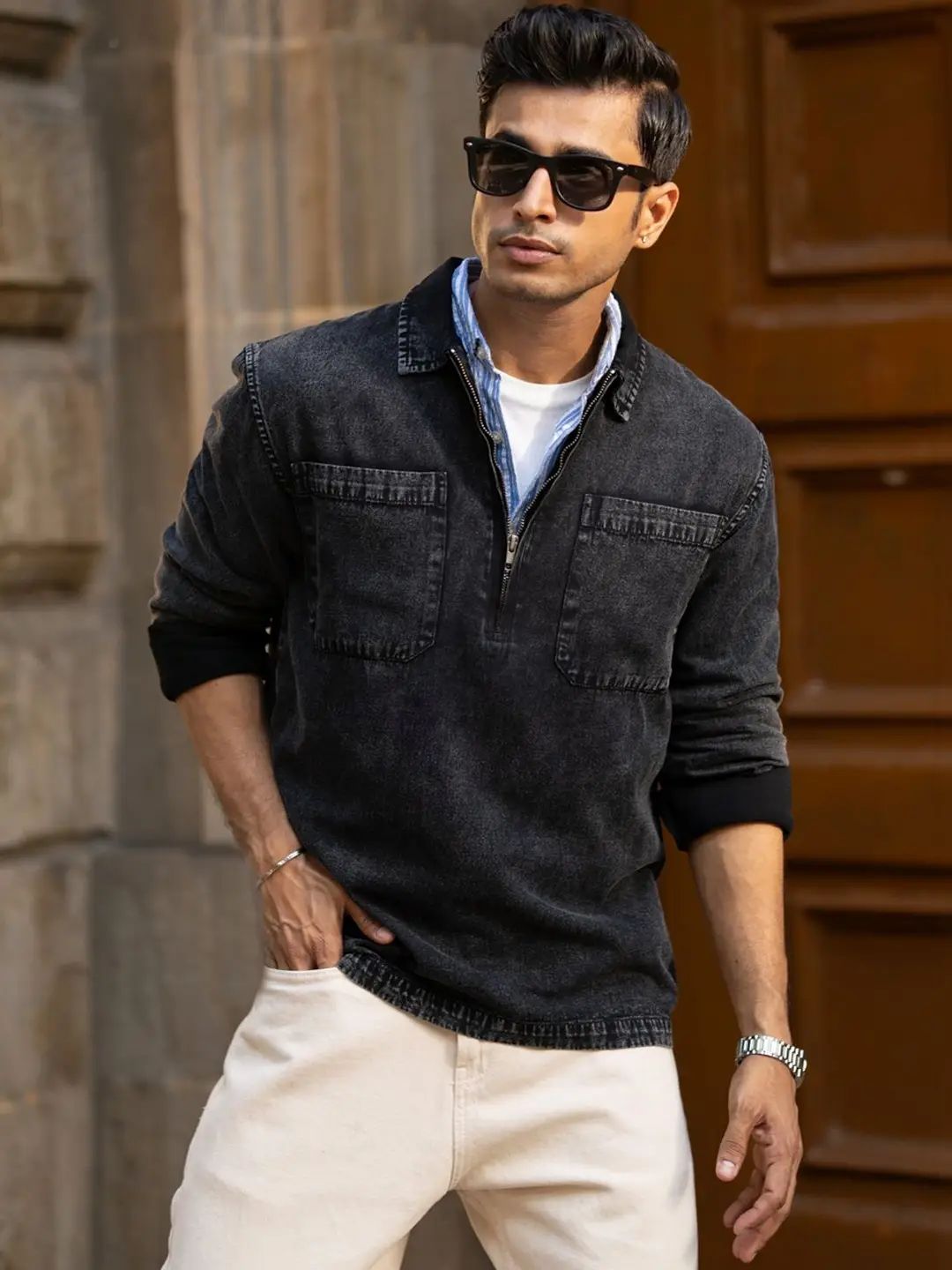 Black Denim shirt
