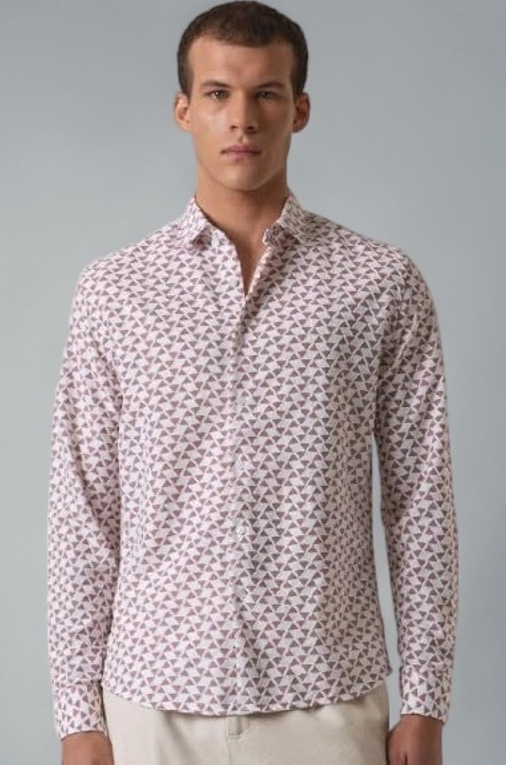 Geometric embroidery shirt