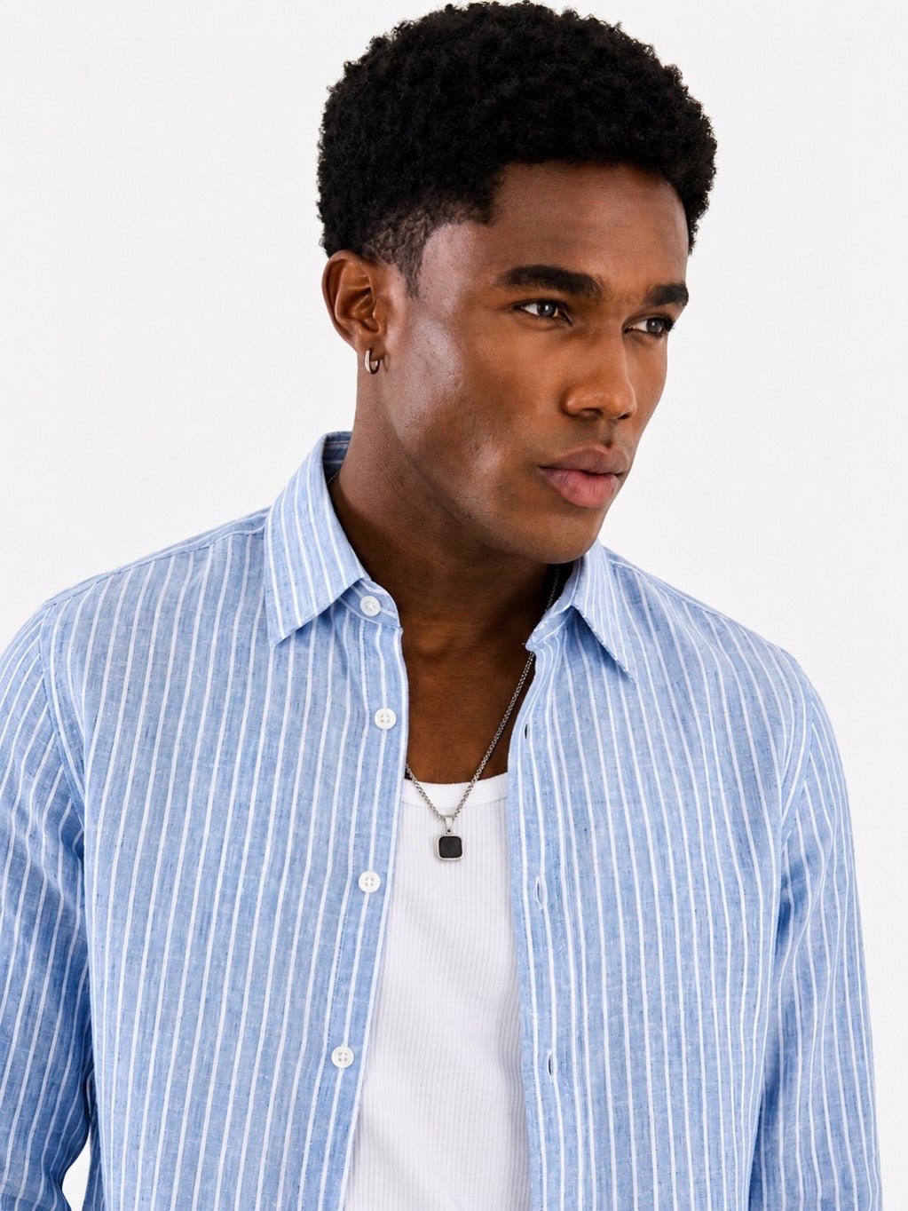 UNCUTS Men’s Premium Blue Stripe Shirt