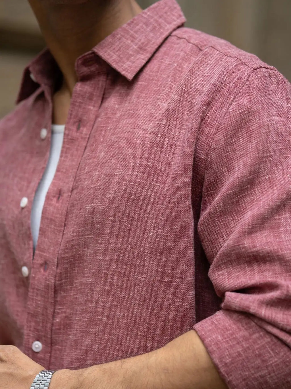 Onion Structured Linen Blend Shirt
