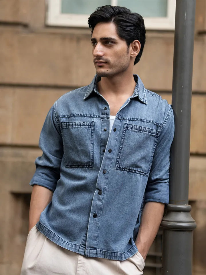Double Pocket Denim Shirt