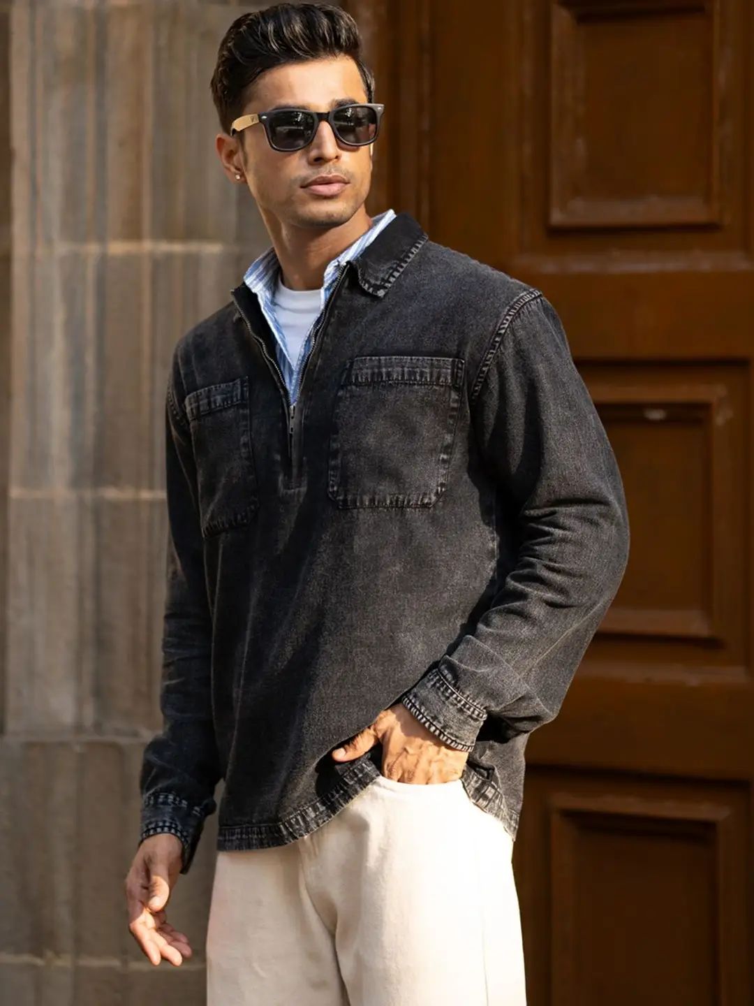 Black Denim shirt