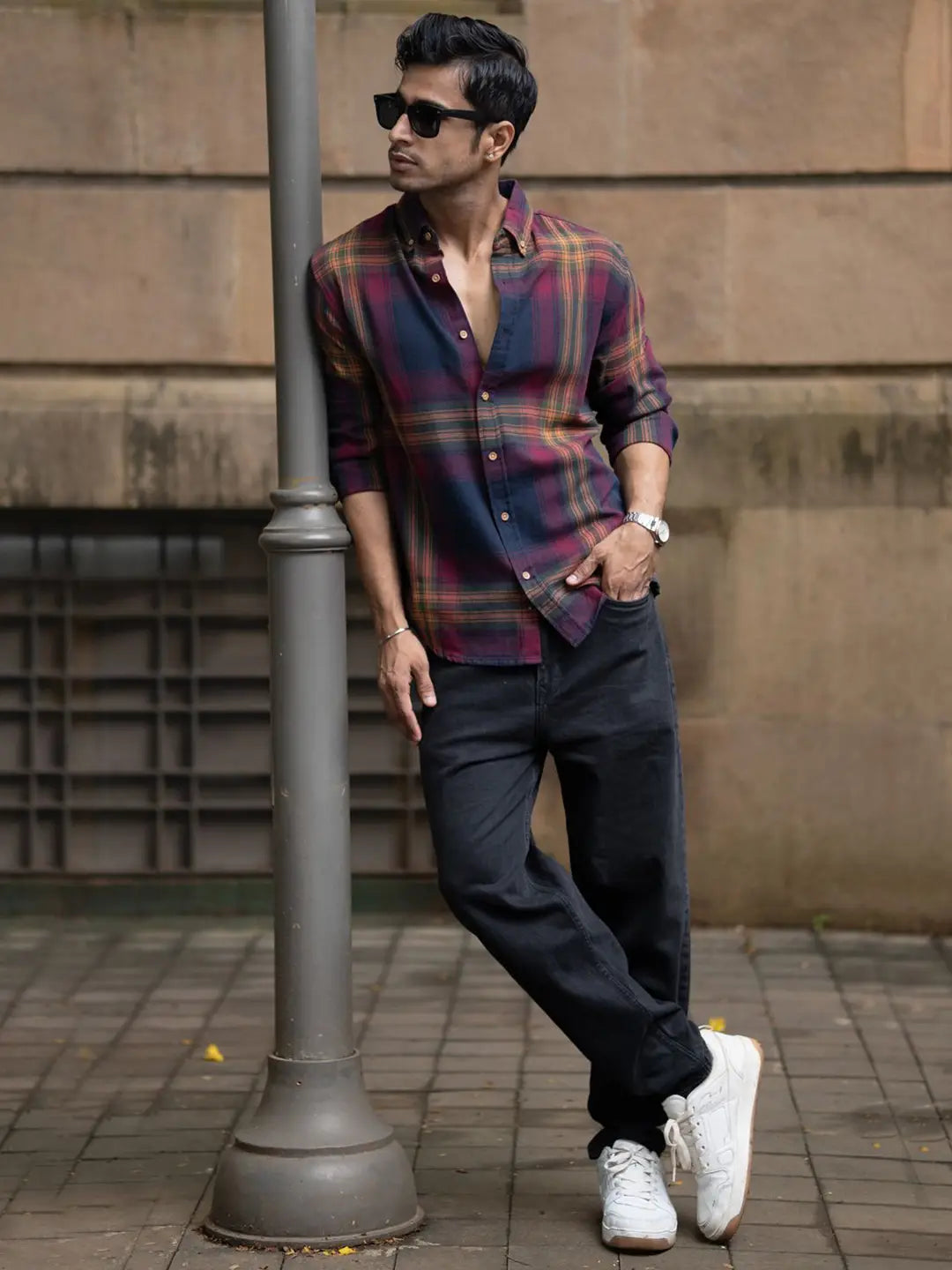 Men’s Premium Checked Long Sleeve Shirt