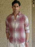 Onion Pink & White Checked Shirt