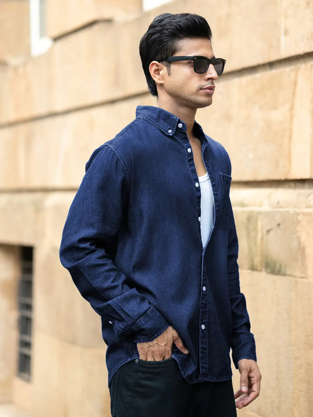 Dark Blue Denim shirt