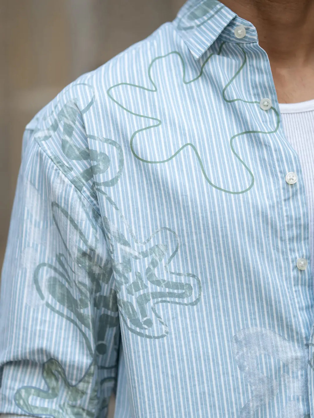 Sky blue stripe shirt