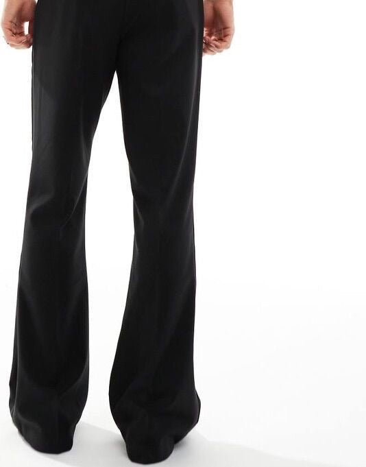 Men’s Tailored Bootcut Leg Trousers – Black