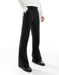 Men’s Tailored Bootcut Leg Trousers – Black