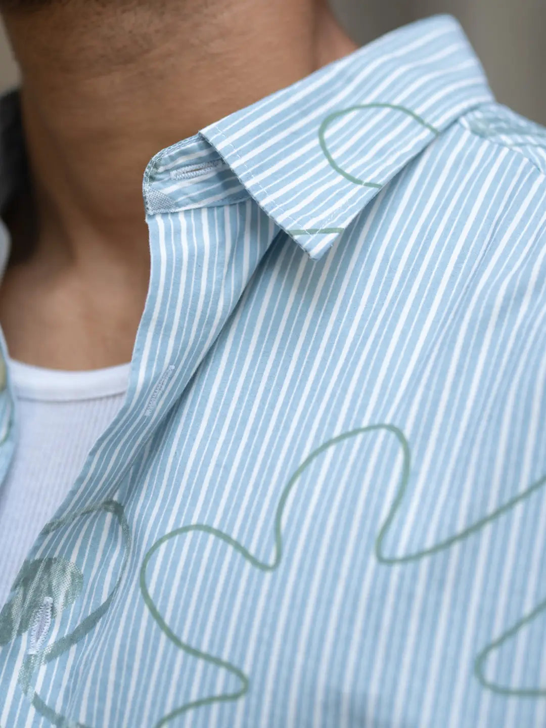 Sky blue stripe shirt