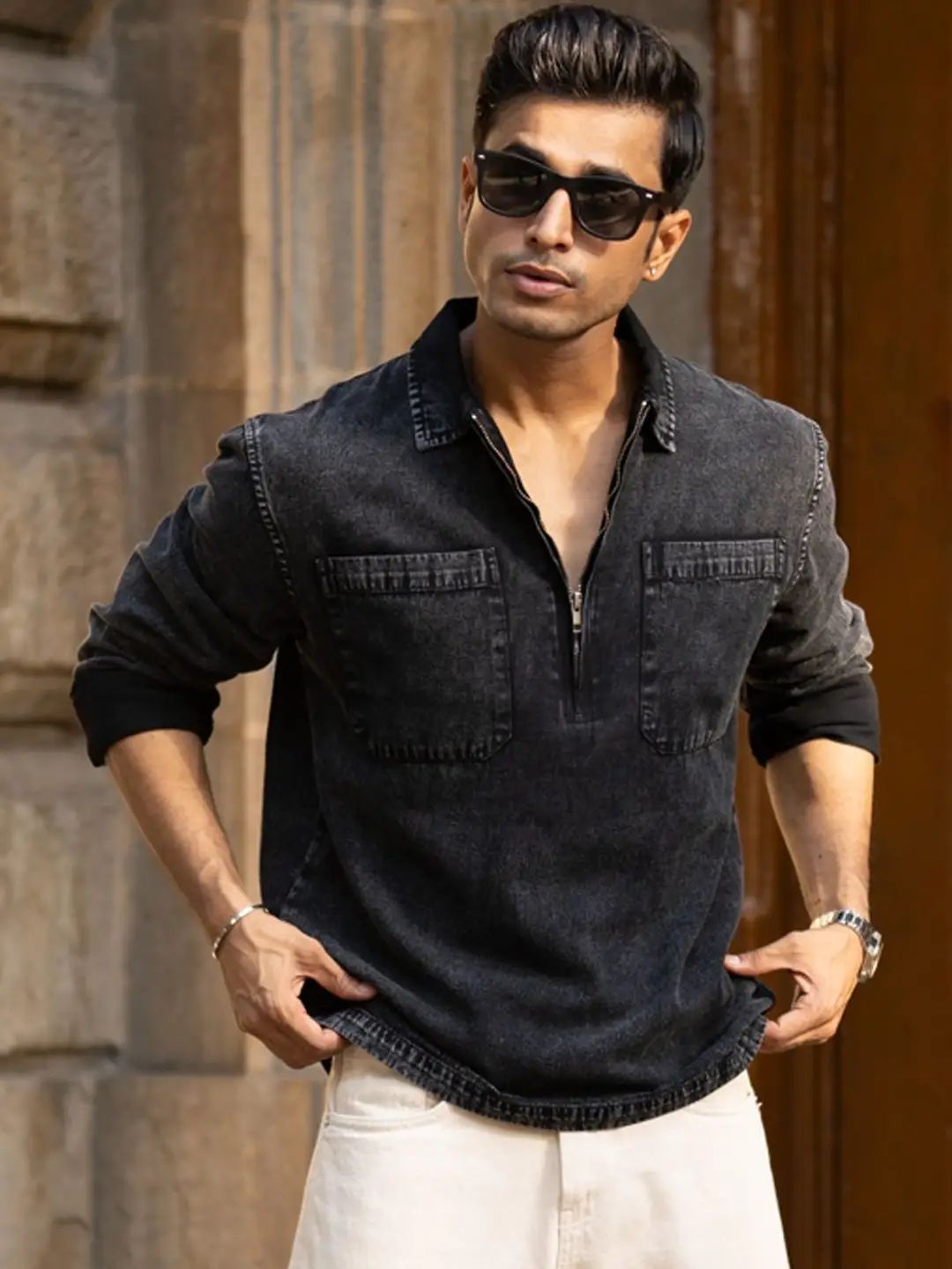 Black Denim shirt