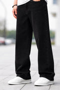 Men’s Uncuts Black Straight Cut Jeans