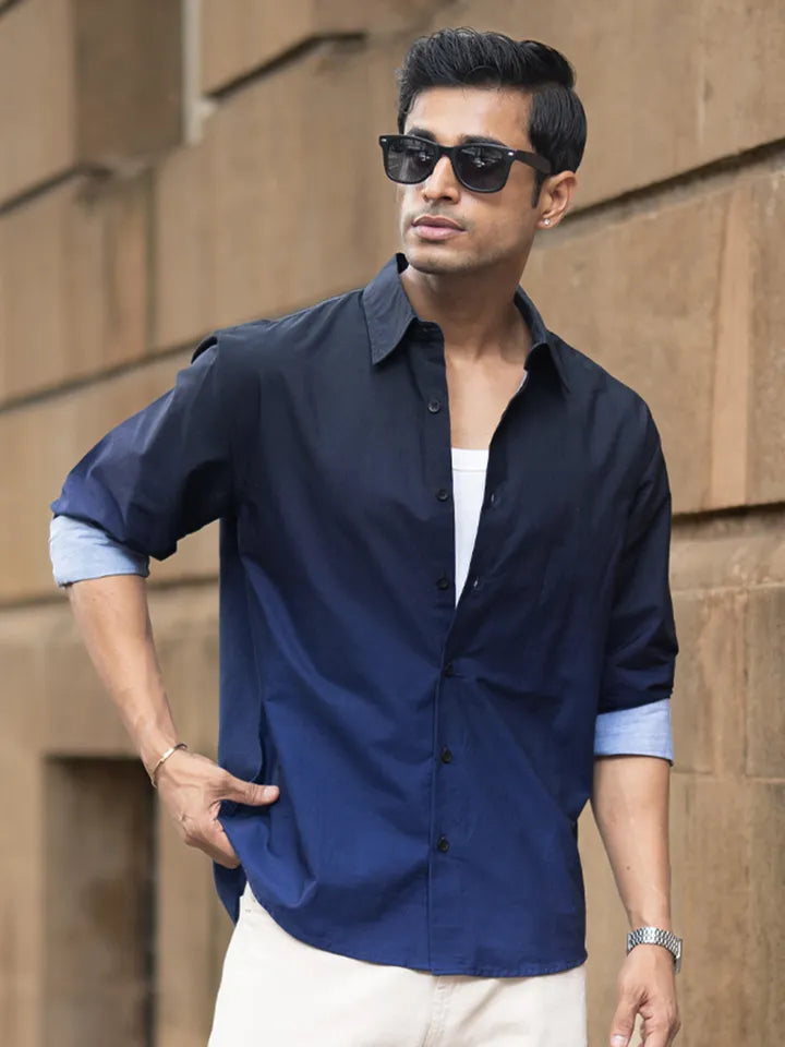 Men’s casual shirt - navy blue