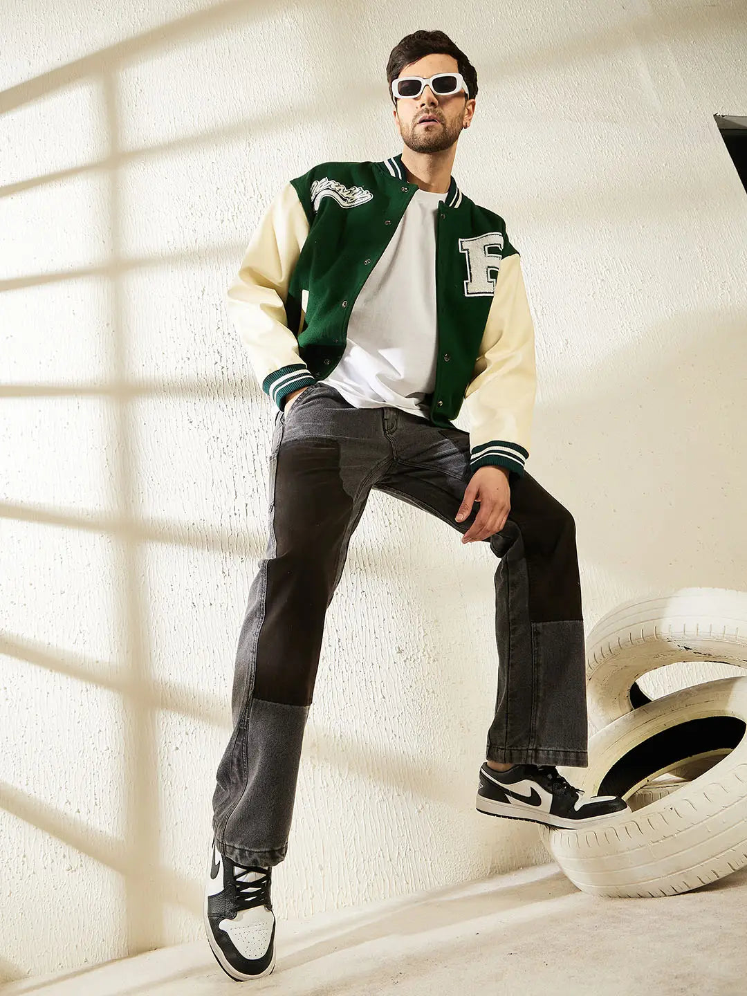 Fugazee Men’s Green Varsity Jacket – Premium Letterman Edition