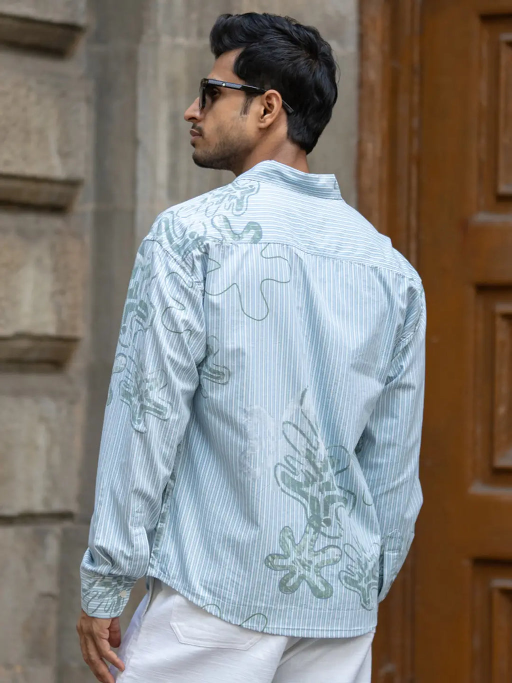 Sky blue stripe shirt