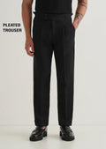 Men’s Premium Black Pleated Trousers