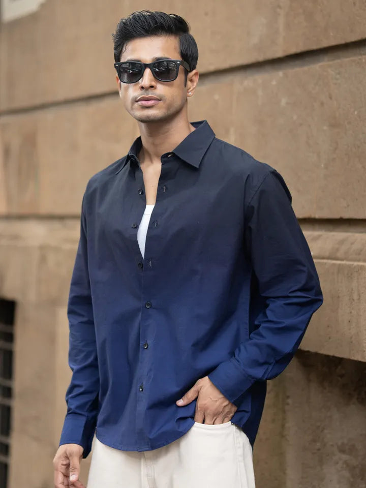 Men’s casual shirt - navy blue