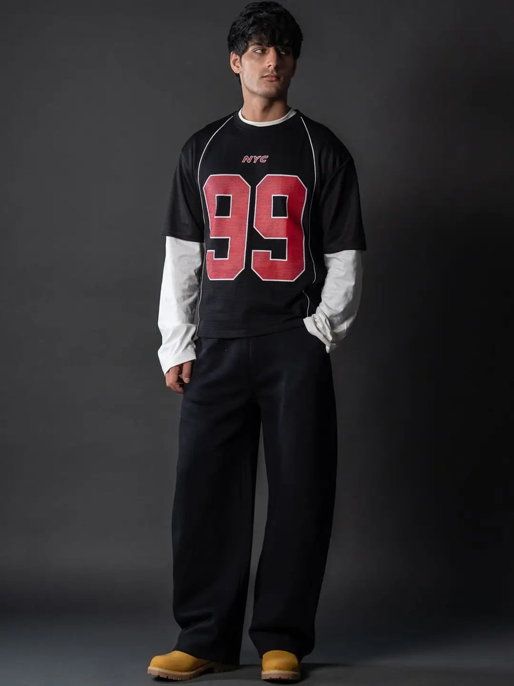 Men’s Black Graphic Versity T- Shirt