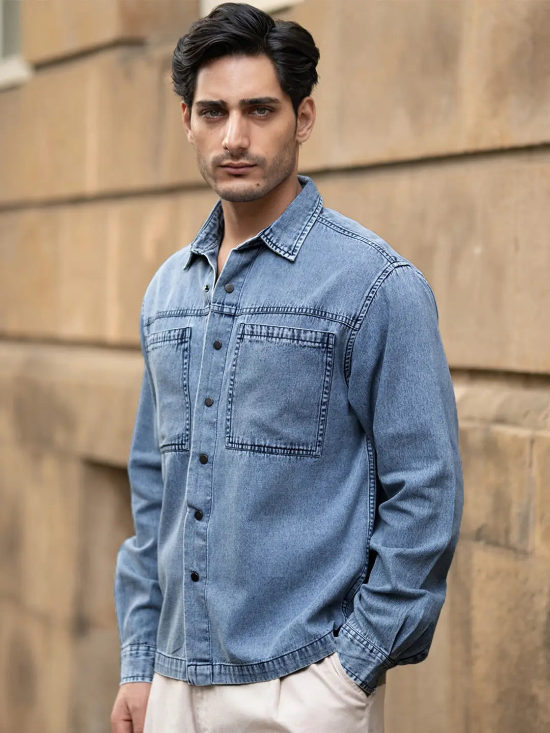 Double Pocket Denim Shirt