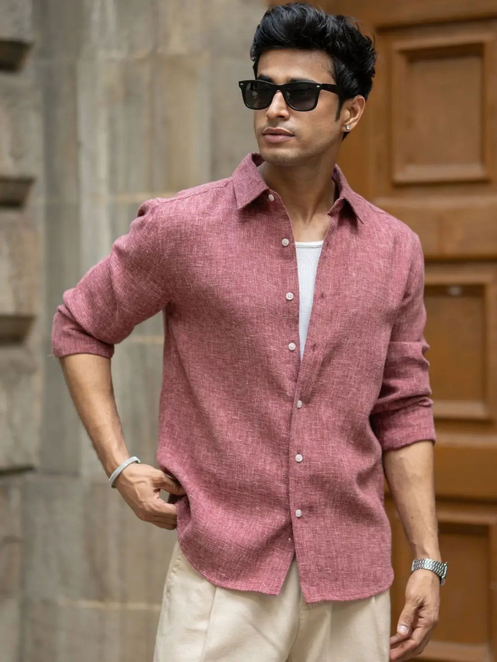 Onion Structured Linen Blend Shirt