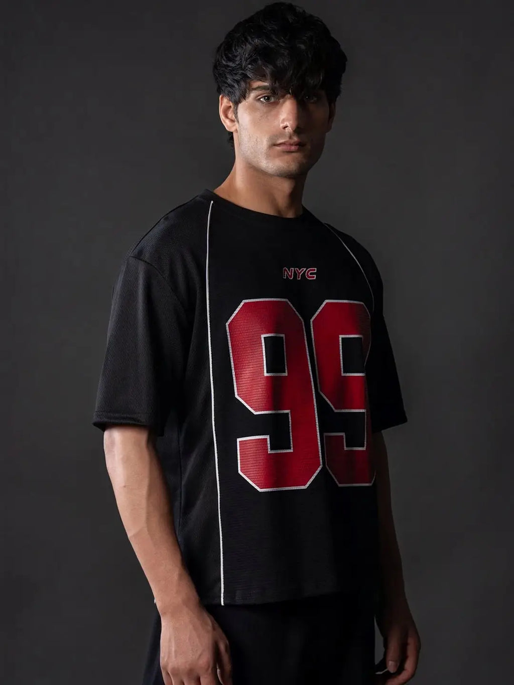 Men’s Black Graphic Versity T- Shirt