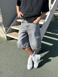 Men’s Washed Grey Denim Jorts