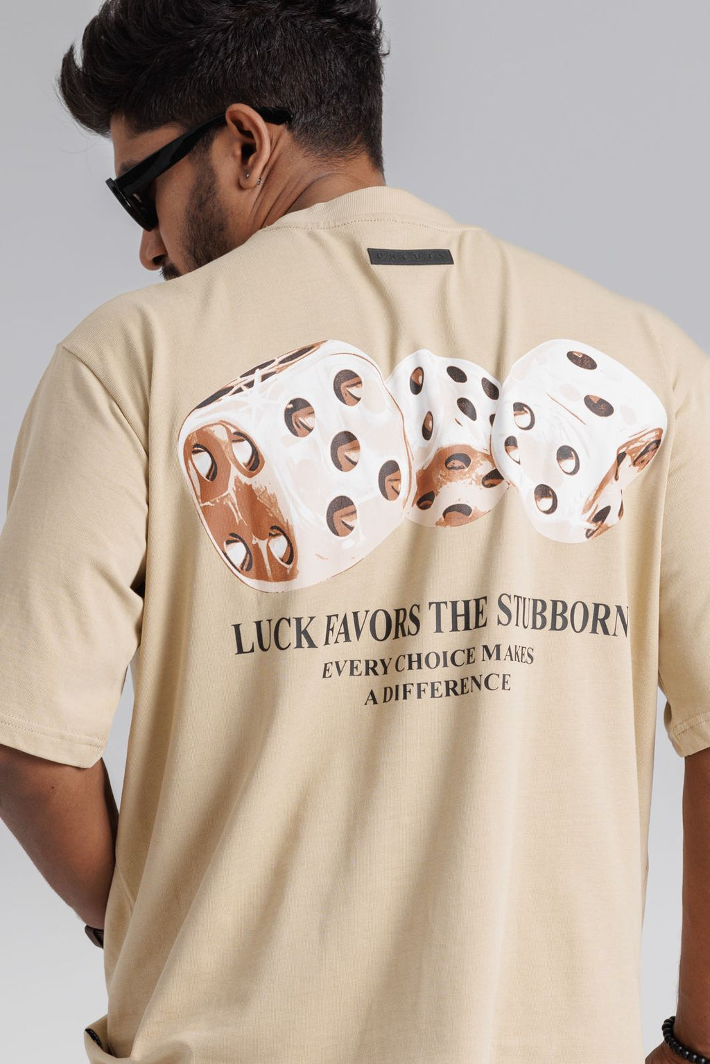 Unpredictable Tan Oversized T-Shirt