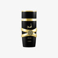 Black and gold bottle with 'ASAD' branding on a white background