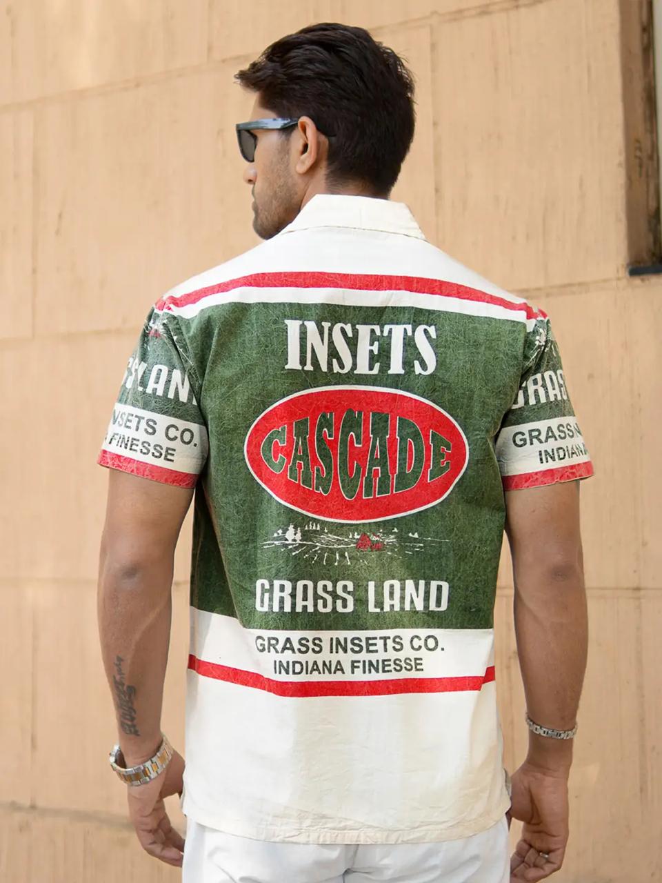 Street Style Printed Shirt - Olive Green