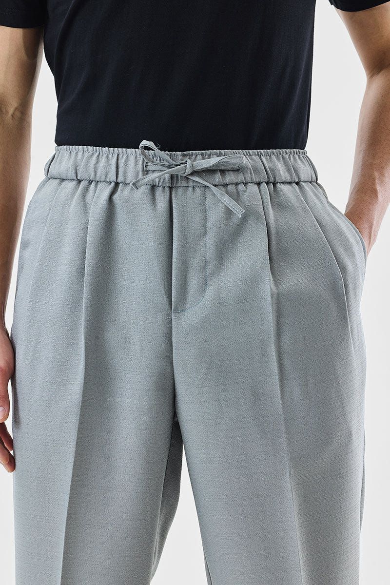 Regular Fit Drawstring Pant - Grey