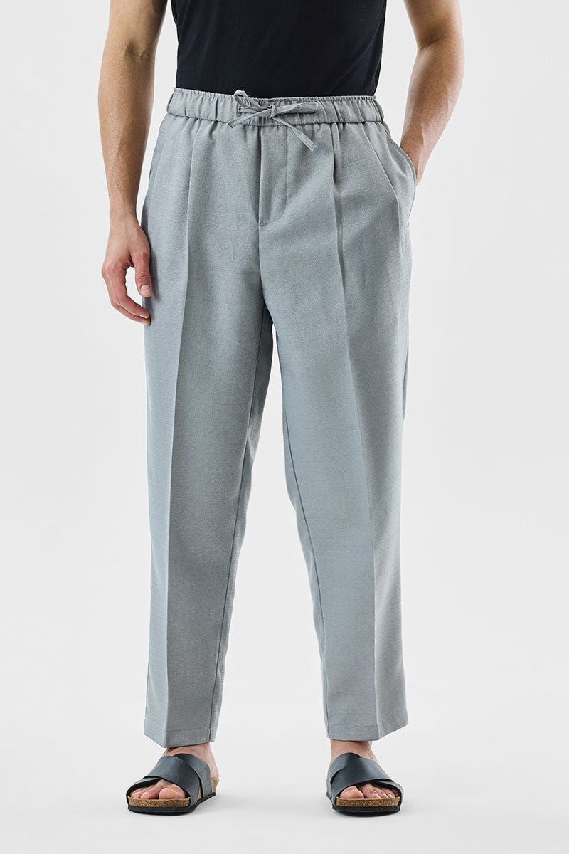 Regular Fit Drawstring Pant - Grey