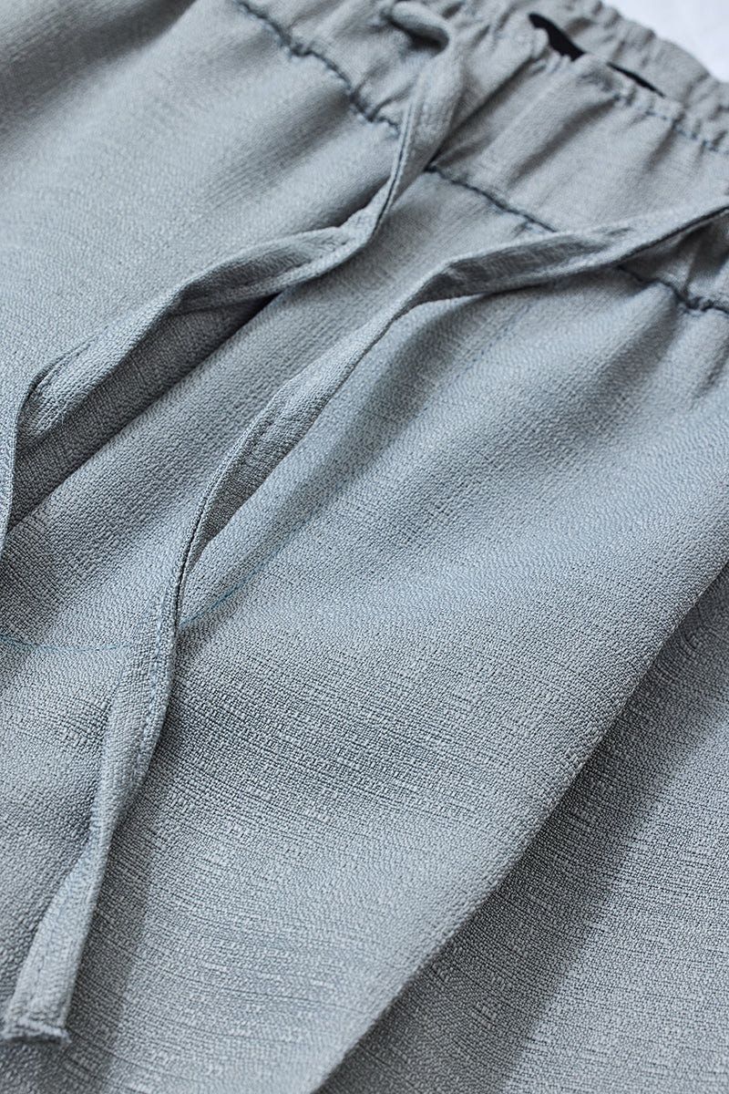 Regular Fit Drawstring Pant - Grey
