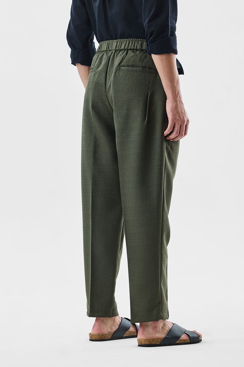 Regular Fit Drawstring Pant - Green