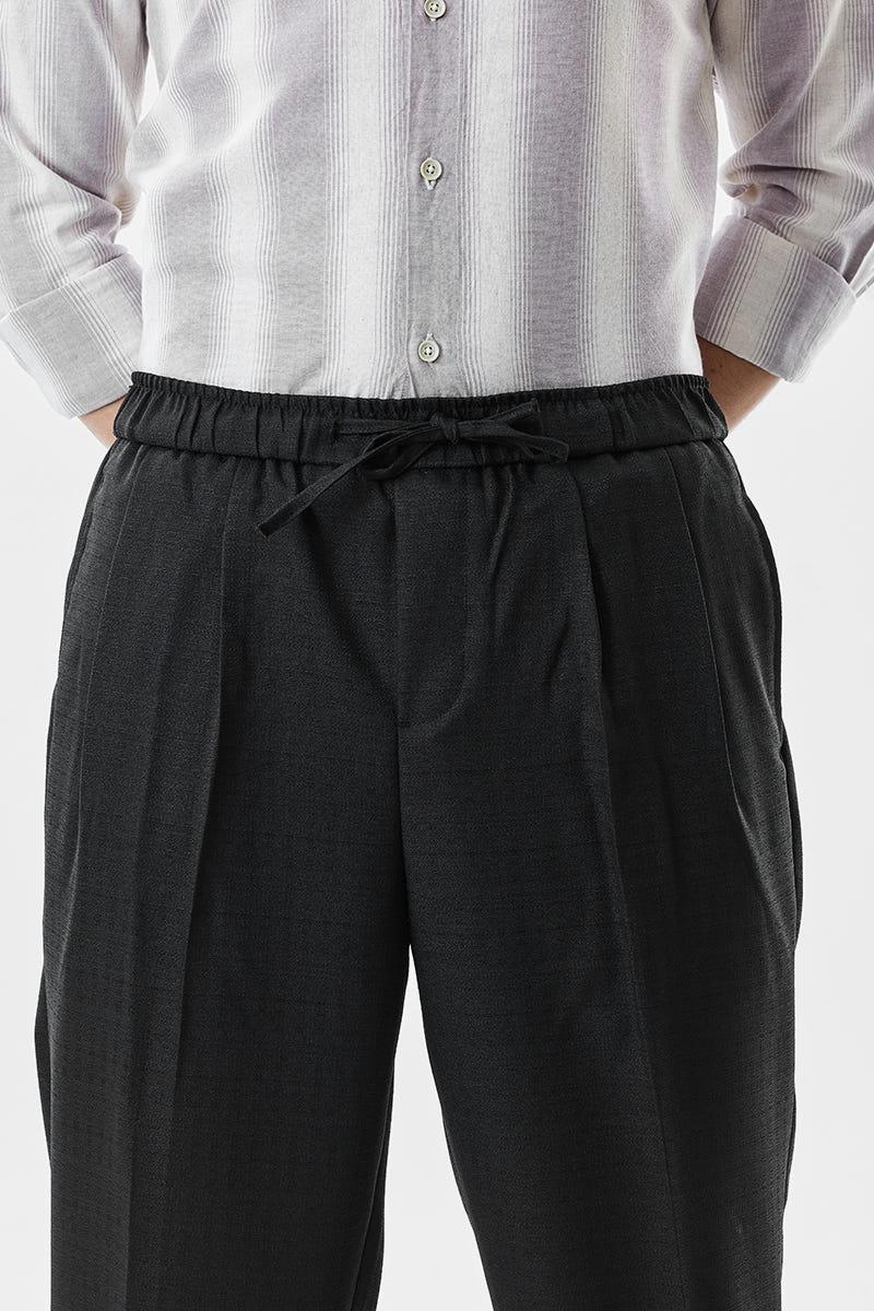 Regular Fit Drawstring Pant-Black