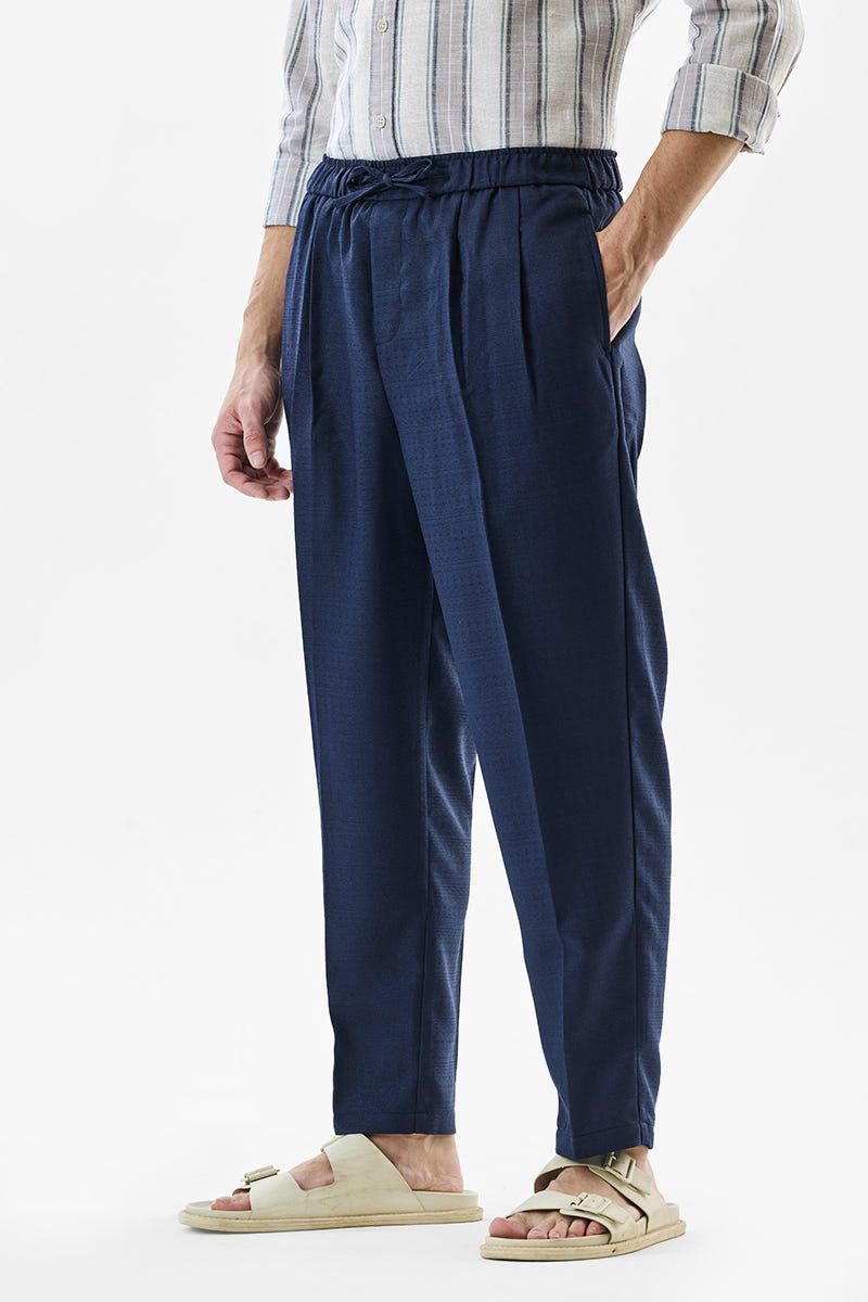 Regular Fit Drawstring Pant-Blue