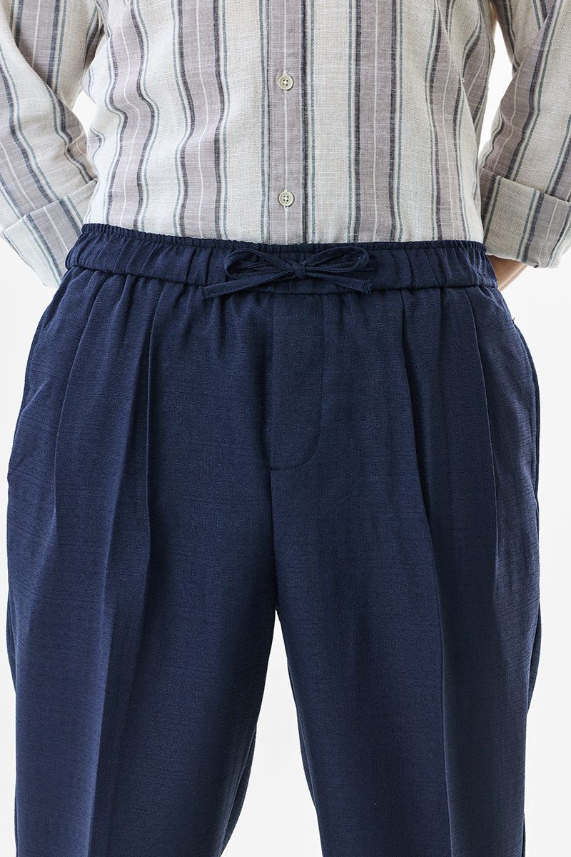 Regular Fit Drawstring Pant-Blue