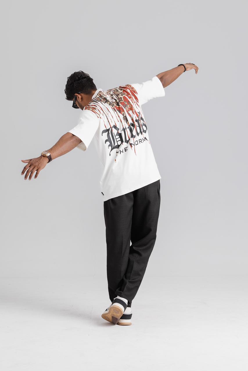 Break The Norm White Oversized T-Shirt