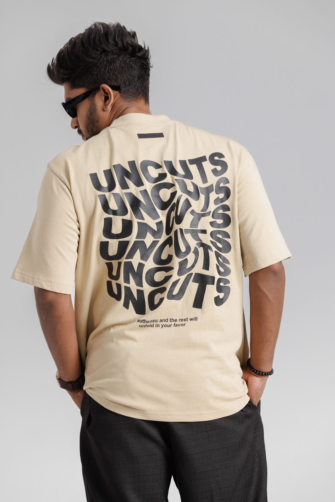 Be Authentic Oversized Tan T-Shirt